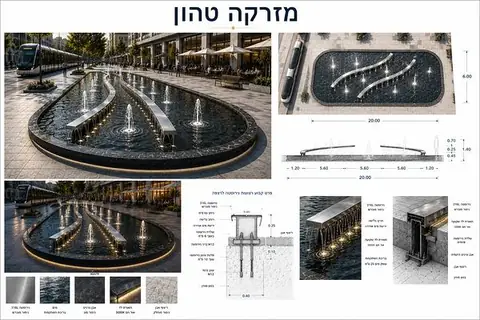 גלי הטיילת, גיליון תכנון: פרטי קיבוע וחומרים